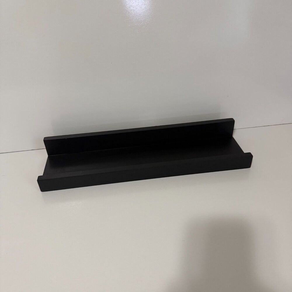 Black Floating Wall Shelf Picture Ledge 15" Display Shelf Modern Decor